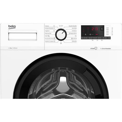 Lavadora carga frontal BEKO WRA 8615 XW, 8 kg, 1200 rpm, A, 15 programas, Blanca